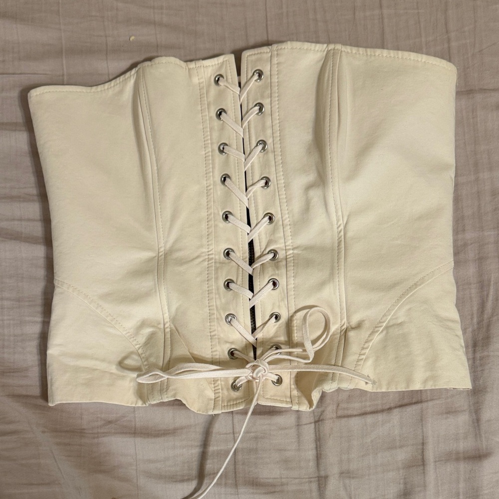 crème Zara zip up corset